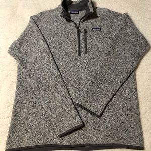 Patagonia Mens 1/4 Zip Pullover size XL Better Sweater Gray
